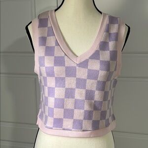 Epic Threads Stella & Blaise Checkered Crop Top